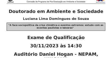 Qualificação de Luciana Lima Domingues de Souza no dia 30/11/2023