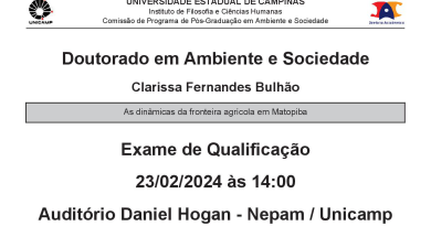 Qualificação de Clarissa Fernandes Bulhão no dia 23/02/2024