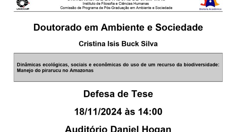Defesa de Tese - Cristina Isis Buck Silva