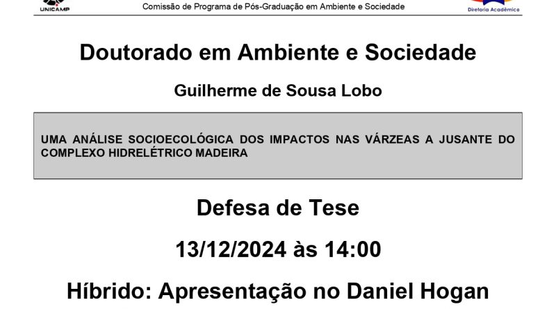 Defesa de Tese Guilherme de Souza Lobo