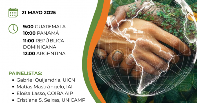 WEBINÁRIO: MODELOS DE CONSERVAÇÃO DA BIODIVERSIDADE NA AMÉRICA LATINA E NO CARIBE