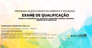 Exame de Qualificação de Junuária Pereira Mello no dia 04/09/2025 às 9h